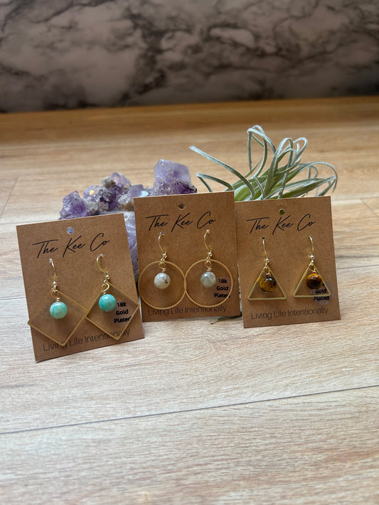 Lily Gemstone Shape Earrings