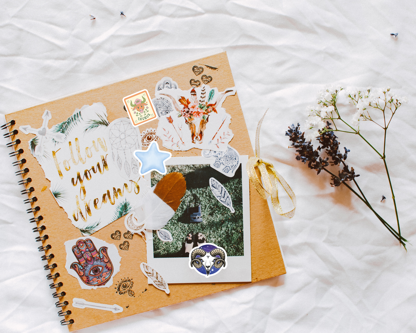 Taurus Zodiac Junk Journal Sticker Sheet