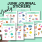 Months of the Year Junk Journal Sticker Sheets