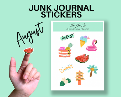 Months of the Year Junk Journal Sticker Sheets