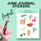 August Junk Journal Sticker Sheet