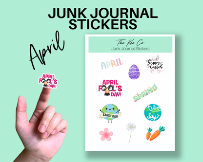 Months of the Year Junk Journal Sticker Sheets