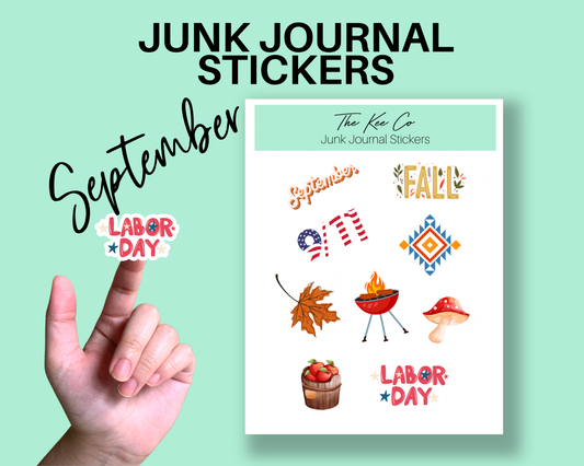 September Junk Journal Sticker Sheet