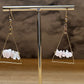 Luna Gemstone Triangle Earrings