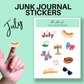 Months of the Year Junk Journal Sticker Sheets