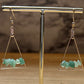 Luna Gemstone Triangle Earrings
