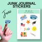 Months of the Year Junk Journal Sticker Sheets