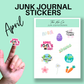 April Junk Journal Sticker Sheet