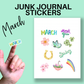 Months of the Year Junk Journal Sticker Sheets
