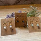 Rose Gemstone Earrings 18k Plated Stud